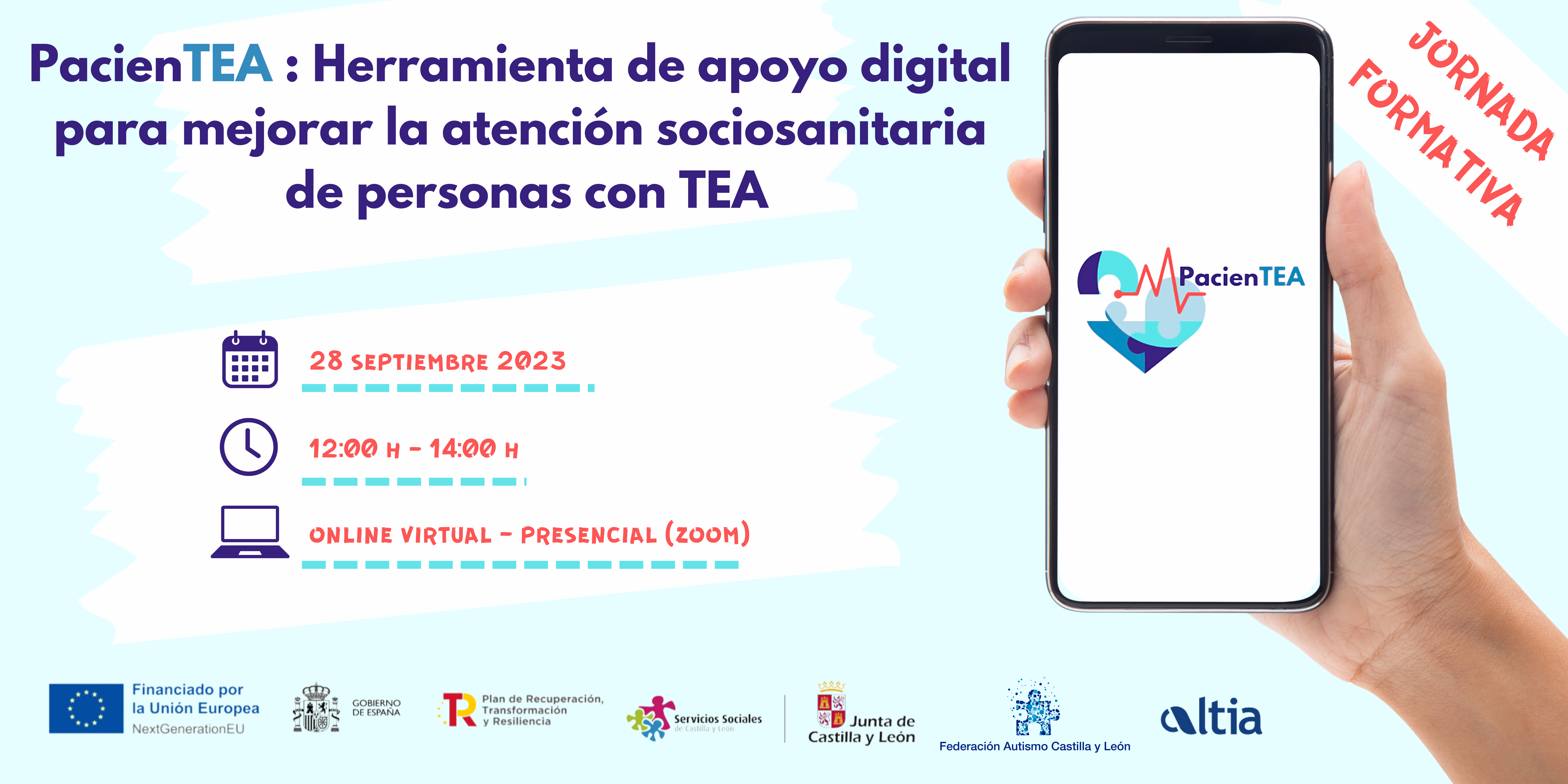 Jornada formativa PacienTEA: Herramienta de apoyo digital para mejorar la atención sociosanitaria de personas con TEA